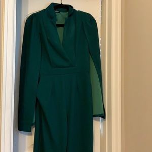SHEIN Emerald Green Cape Jumpsuit